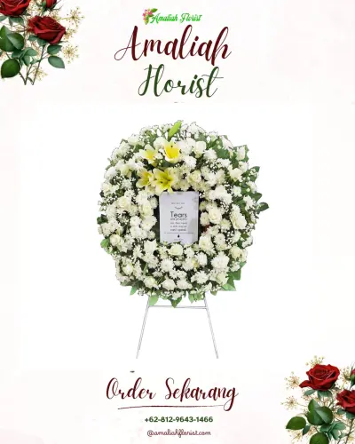 Krans Bunga Duka Cita di Kedokanbunder